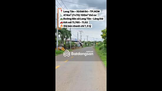 Bán 474m2 đất Long Tân, Đất Đỏ, TP. HCM